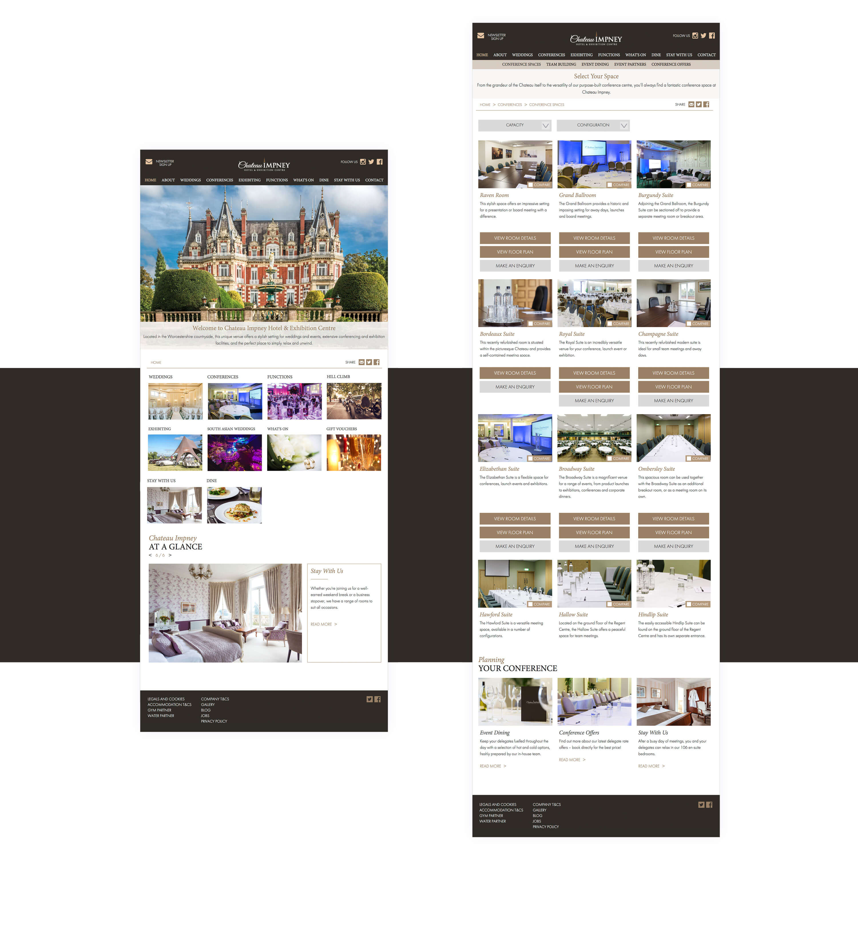 Website design for Chateau Impney by Mighty, hotel marketing agency Worcester
