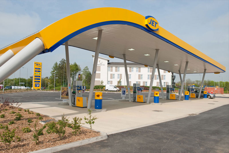 Jet petrol station forecourt