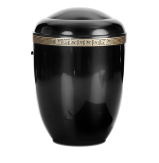 Black funeral urn