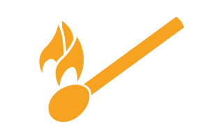We instigate: burning match